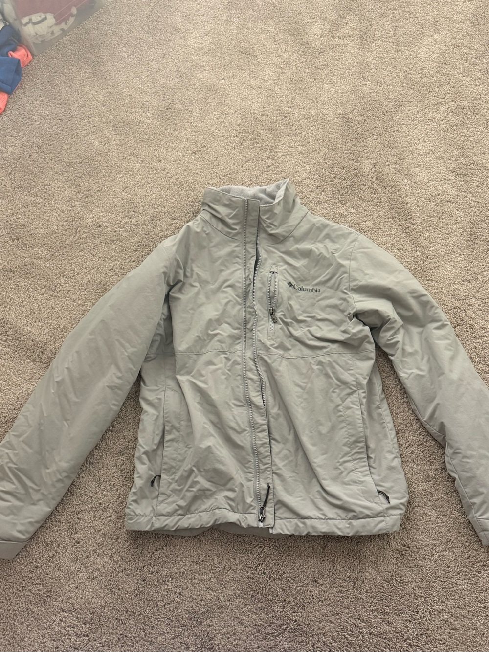 Columbia Light Gray Windbreaker Jacket
